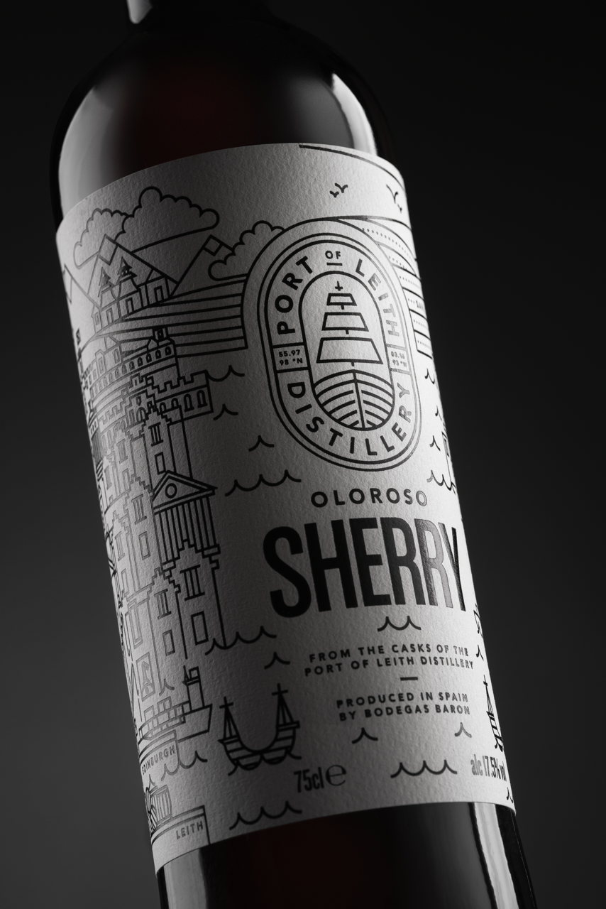 Port of Leith distillery brand and packaging design